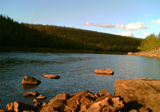Золотая река Ивалойоки в Лапландии